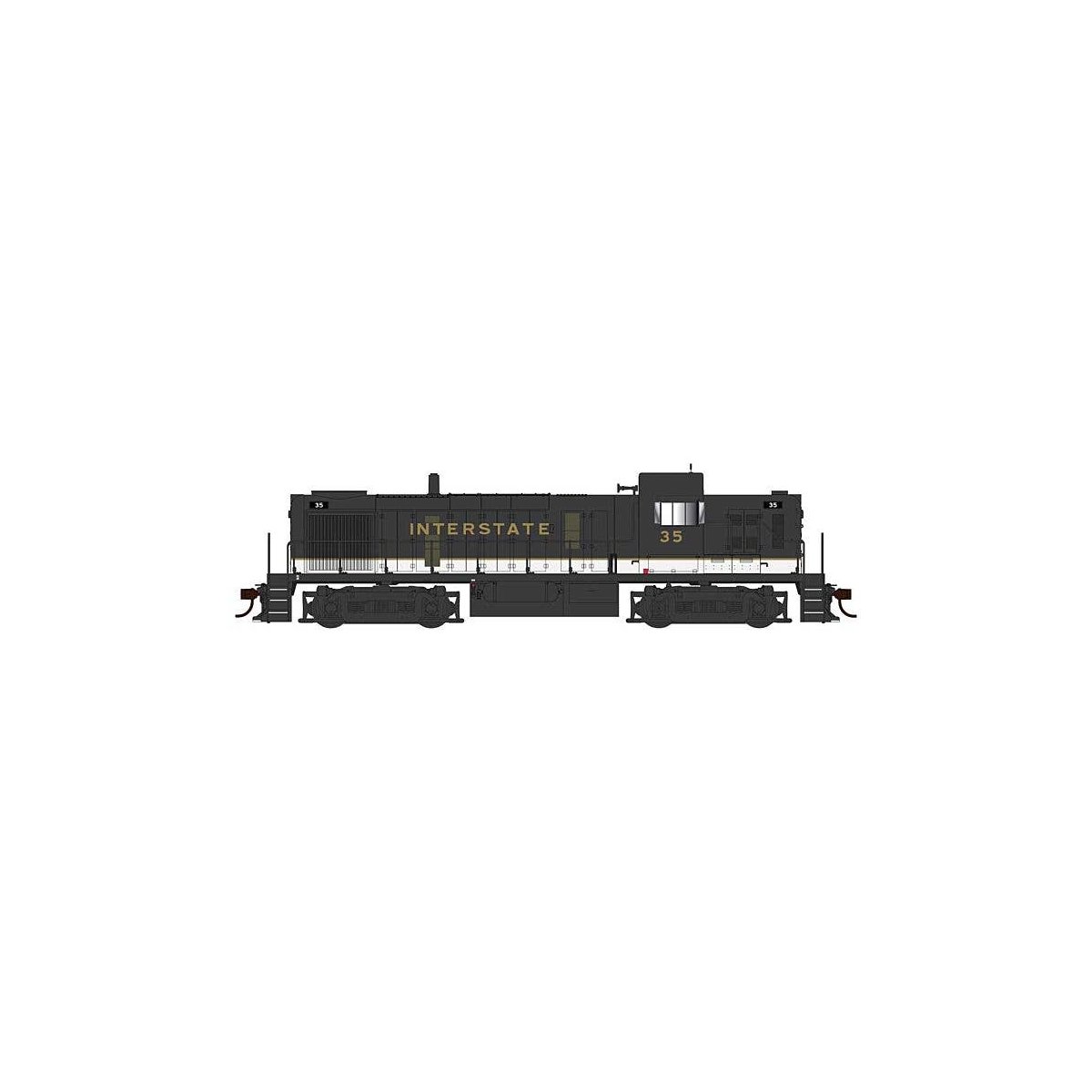 Alco RS3 Phase 3 - Standard DC -- Interstate 30 (black, white, gold), HO, Bowser Manufacturing Co. 25535
