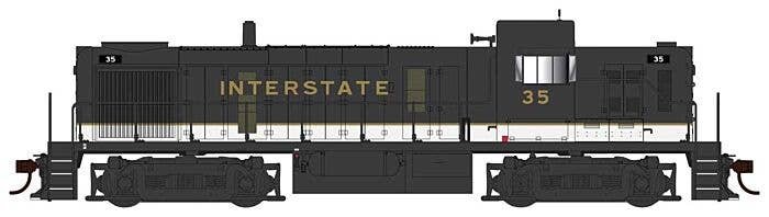 Alco RS3 Phase 3 - Standard DC -- Interstate 30 (black, white, gold), HO, Bowser Manufacturing Co. 25535
