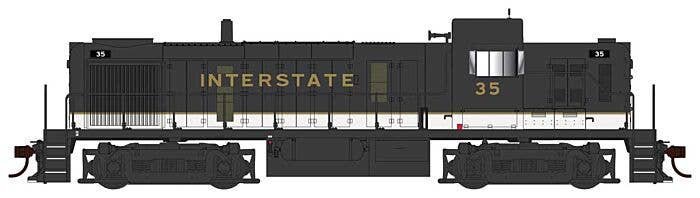Alco RS3 Phase 3 - Standard DC -- Interstate 35 (black, white, gold), HO, Bowser Manufacturing Co. 25536