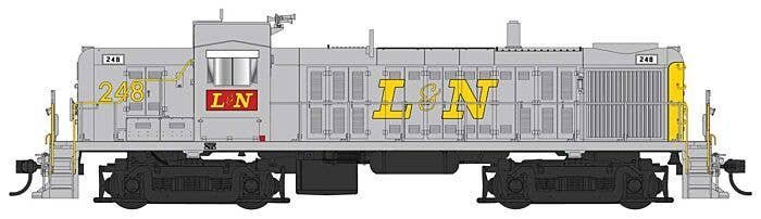 Alco RS3 Phase I - Standard DC -- Louisville & Nashville 250 (gray, yellow, red), HO, Bowser Manufacturing Co. 25540