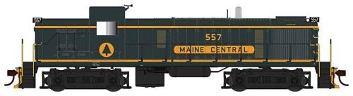 Alco RS3 Phase 3 - Standard DC -- Maine Central 557 (Simplified, green, harvest gold), HO, Bowser Manufacturing Co. 25543