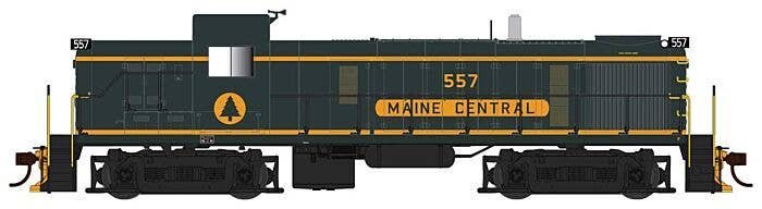 Alco RS3 Phase 3 - Standard DC -- Maine Central 557 (Simplified, green, harvest gold), HO, Bowser Manufacturing Co. 25543