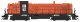 Alco RS3 Phase I - Standard DC -- New Haven 553 (orange, black, McGinnis Logo), HO, Bowser Manufacturing Co. 25546