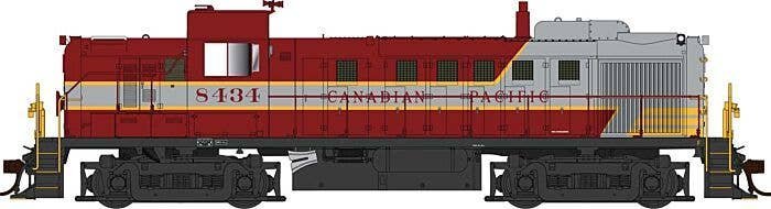 Alco RS3 - Standard DC -- Canadian Pacific 8449 (maroon, gray, yellow, Block Lettering), HO, Bowser Manufacturing Co. 25262