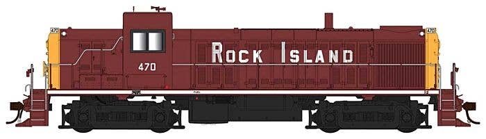 Alco RS3 Phase I - Standard DC -- Rock Island 470 (maroon, yellow, white), HO, Bowser Manufacturing Co. 25569
