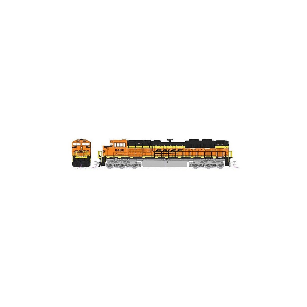 EMD SD70ACe with Nose Headlight - DCC -- BNSF Railway 8574 (orange, black, Wedge Logo), N, Kato USA Inc 1768525DCC
