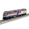 GE P42 Genesis - DCC -- Amtrak 160 (Phase III, Hockey Stick, silver, red, white, blue, 50th Anniver, N, Kato USA Inc 1766038DCC