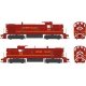 Alco RS3 Phase 3 - Standard DC -- Lehigh Valley 212 (Ex-PRR Final Scheme, Cornell Red, yellow, white, black), HO, Bowser Manufac