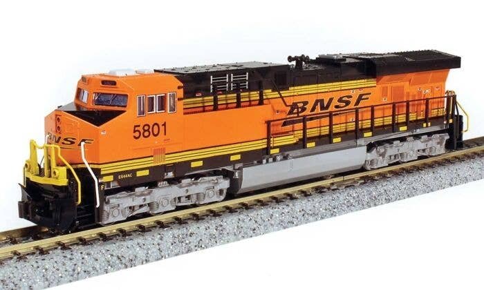 GE ES44AC GEVO - DCC -- BNSF Railway 5801 (orange, black, Wedge Logo), N, Kato USA Inc 1768952DCC