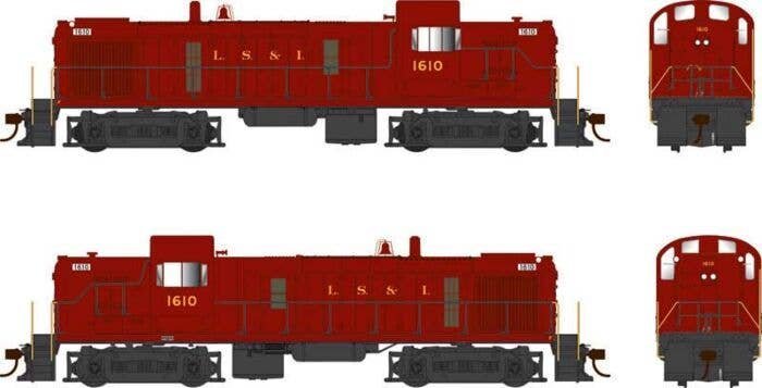 Alco RS3 Phase 3 - Standard DC -- Lake Superior & Ishpeming 1610 (maroon), HO, Bowser Manufacturing Co. 25204