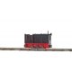 LKM Ns2f Locomotive, Open Cab - 3V Powered (Runs on Z Gauge) - Feldbahn -- Black, Red, Hn2, Busch Gmbh & Co Kg 12126