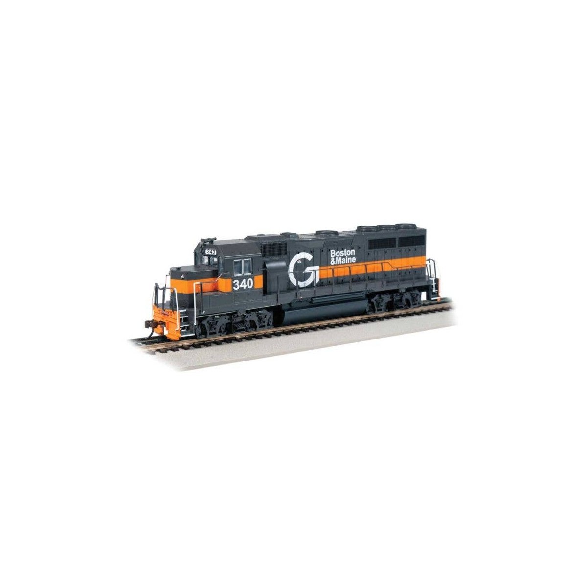 EMD GP40 - DCC -- Guilford/Boston & Maine 340 (gray, orange, white), HO, Bachmann Industries 60313