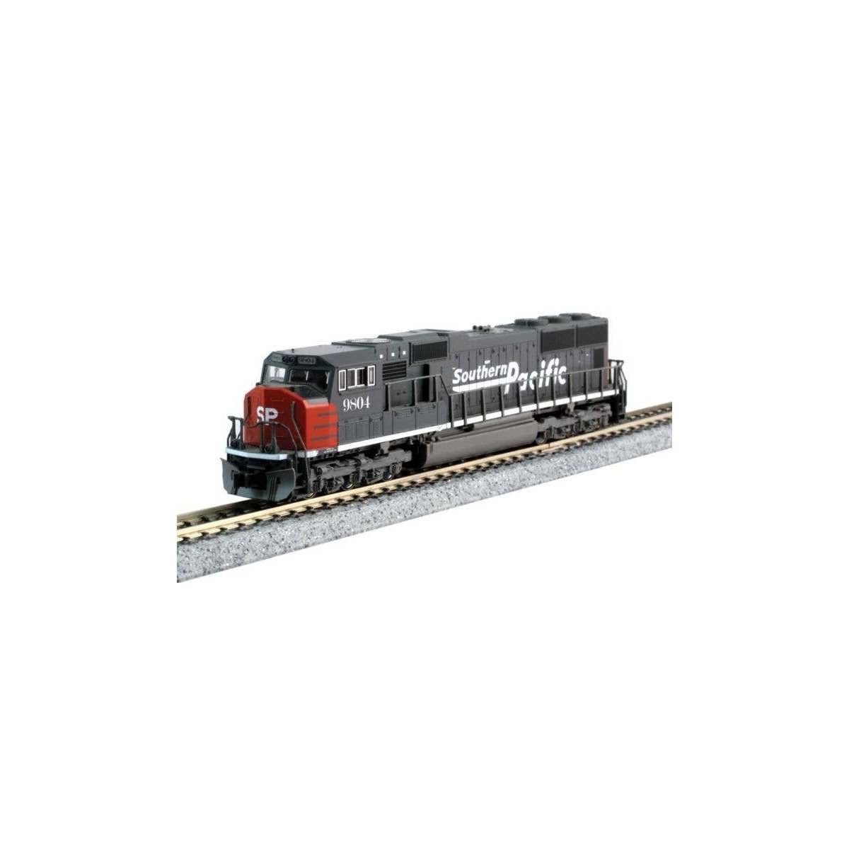 EMD SD70M with Standard Flat Radiators - DCC -- Southern Pacific 9820 (gray, red, Speed Lettering), N, Kato USA Inc 1767612DCC