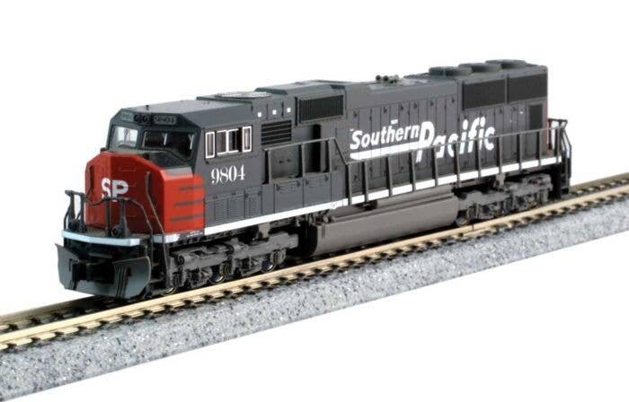 EMD SD70M with Standard Flat Radiators - DCC -- Southern Pacific 9820 (gray, red, Speed Lettering), N, Kato USA Inc 1767612DCC