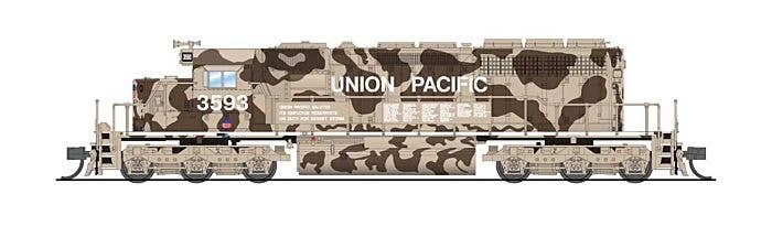 EMD SD40-2 Low Nose - Standard DC - Stealth -- Union Pacific 3593 (Desert Victory, camouflage), N, Broadway Limited Imports 9491