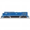 GE Dash 8-40CW - Standard DC - Master(R) Silver -- Locomotive Management Services LMS 739 (blue, white, black), HO, Atlas Model 
