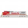 GE Dash 8-40CW - Standard DC - Master(R) Silver -- Santa Fe 923 (Warbonnet, red, silver), HO, Atlas Model Railroad Co. 10004495