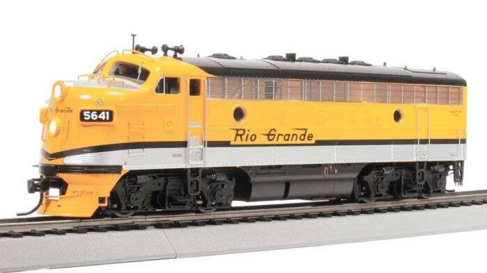EMD F7A - Standard DC - Stealth -- Denver & Rio Grande Western 5644 (Single Stripe, Aspen Gold, silver), HO, Broadway Limited Im