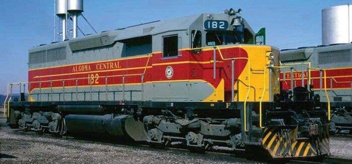 GMD SD40 - Standard DC - Executive Line -- Algoma Central 180 (gray, maroon, yellow), HO, Bowser Manufacturing Co. 24883