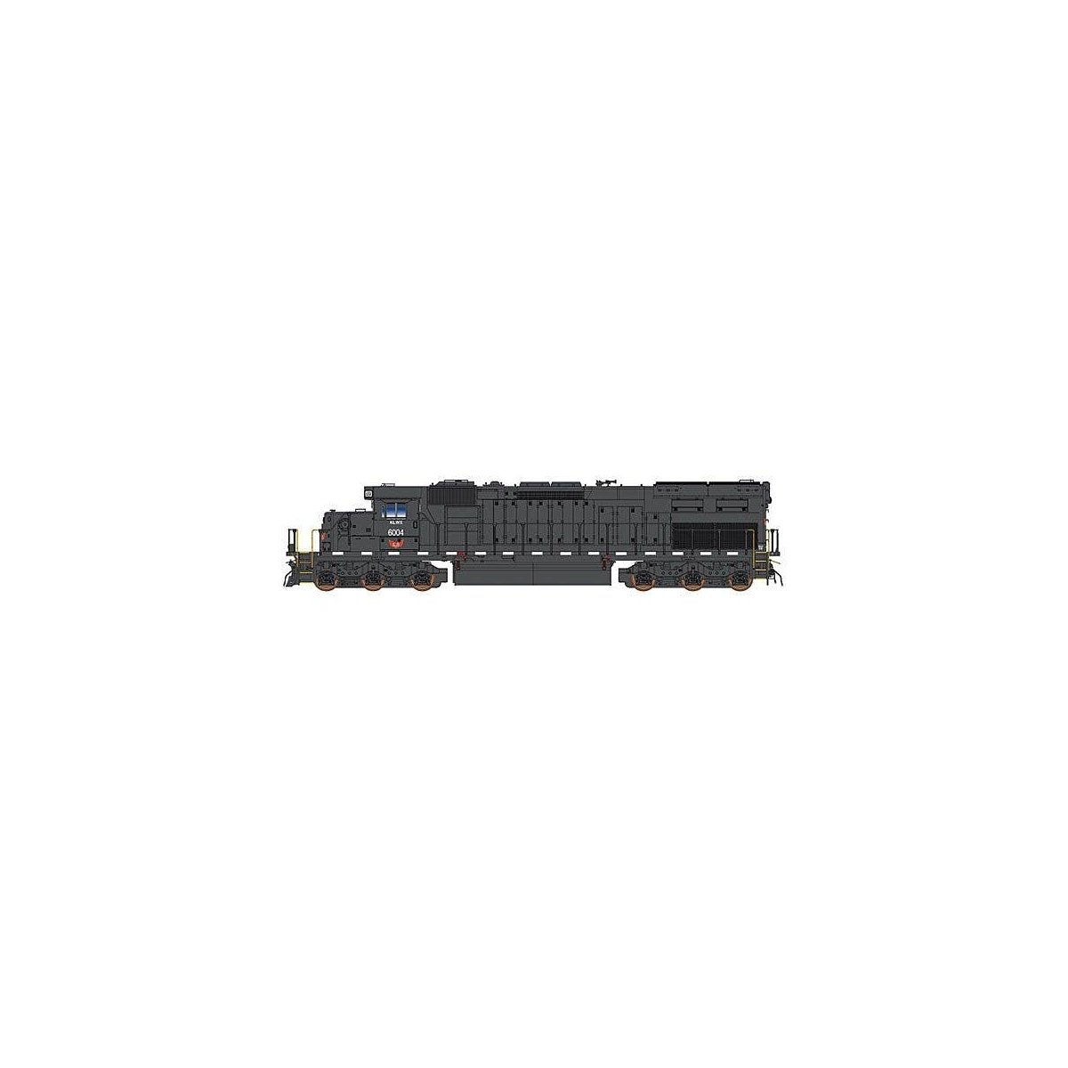 EMD SD40T-2 Tunnel Motor w/DCC -- Knoxville Locomotive Works (black, red, white), HO, Intermountain Railway Company 49434