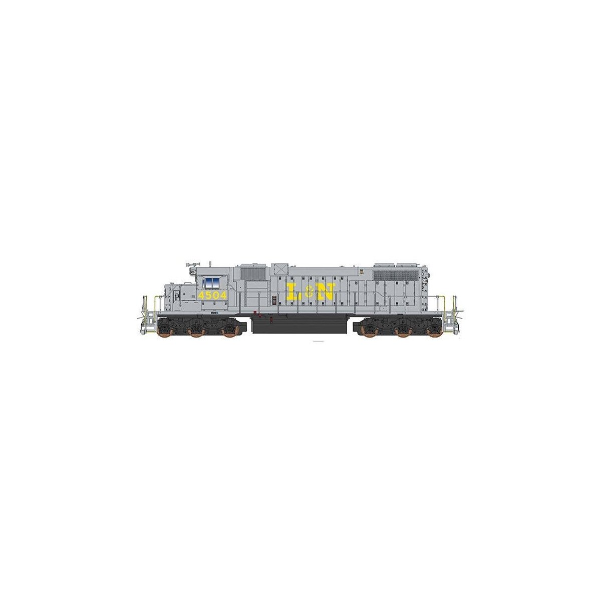 EMD SD38-2 w/DCC -- Louisville & Nashville (gray, yellow), HO, Intermountain Railway Company 493306