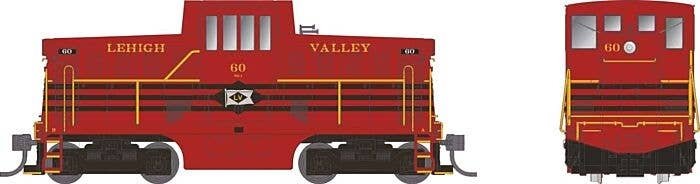GE 44-Tonner - Standard DC -- Lehigh Valley 61 (Cornell Red, black), HO, Rapido Trains Inc 48054