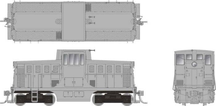 GE 44-Tonner - Standard DC -- Undecorated - Phase Ib Body, HO, Rapido Trains Inc 48094