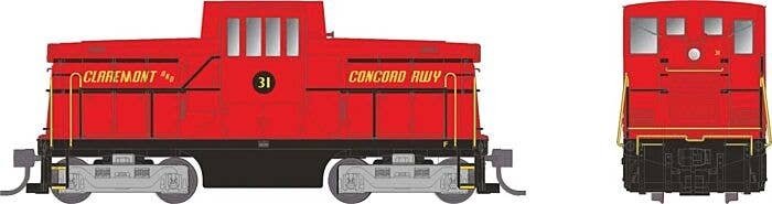 GE 44-Tonner - Standard DC -- Claremont & Concord 31 (red, yellow, black), HO, Rapido Trains Inc 48044