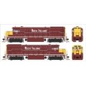 GE U25B Phase IV - Standard DC -- Rock Island 226 (maroon, yellow, white), HO, Bowser Manufacturing Co. 25169