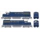 GE U25B Phase IIa - Standard DC -- Wabash 505 (blue, yellow, gray), HO, Bowser Manufacturing Co. 25179