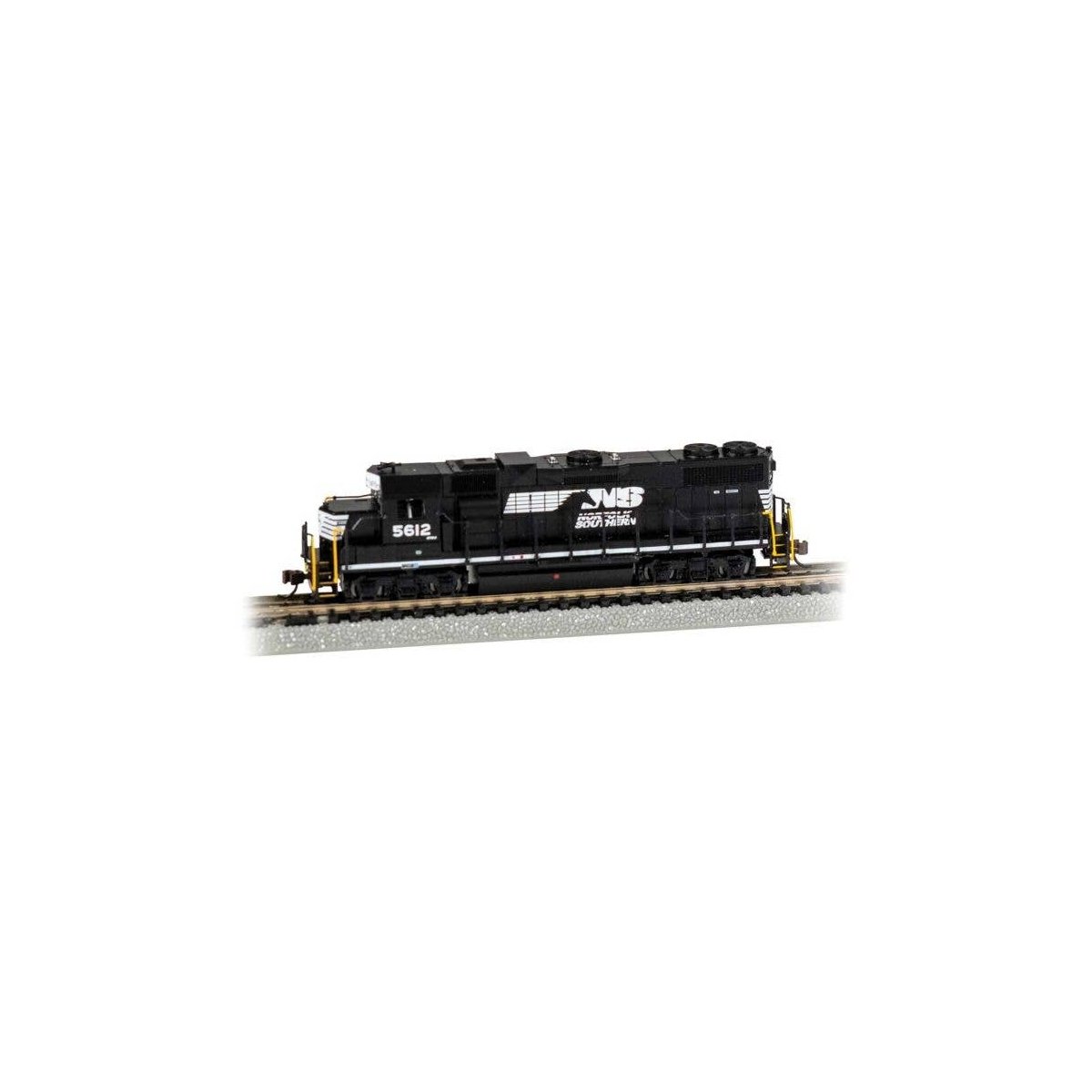 EMD GP38-2 Dynamic Brakes - Standard DC -- Norfolk Southern 5612 (black, white), N, Bachmann Industries 61754