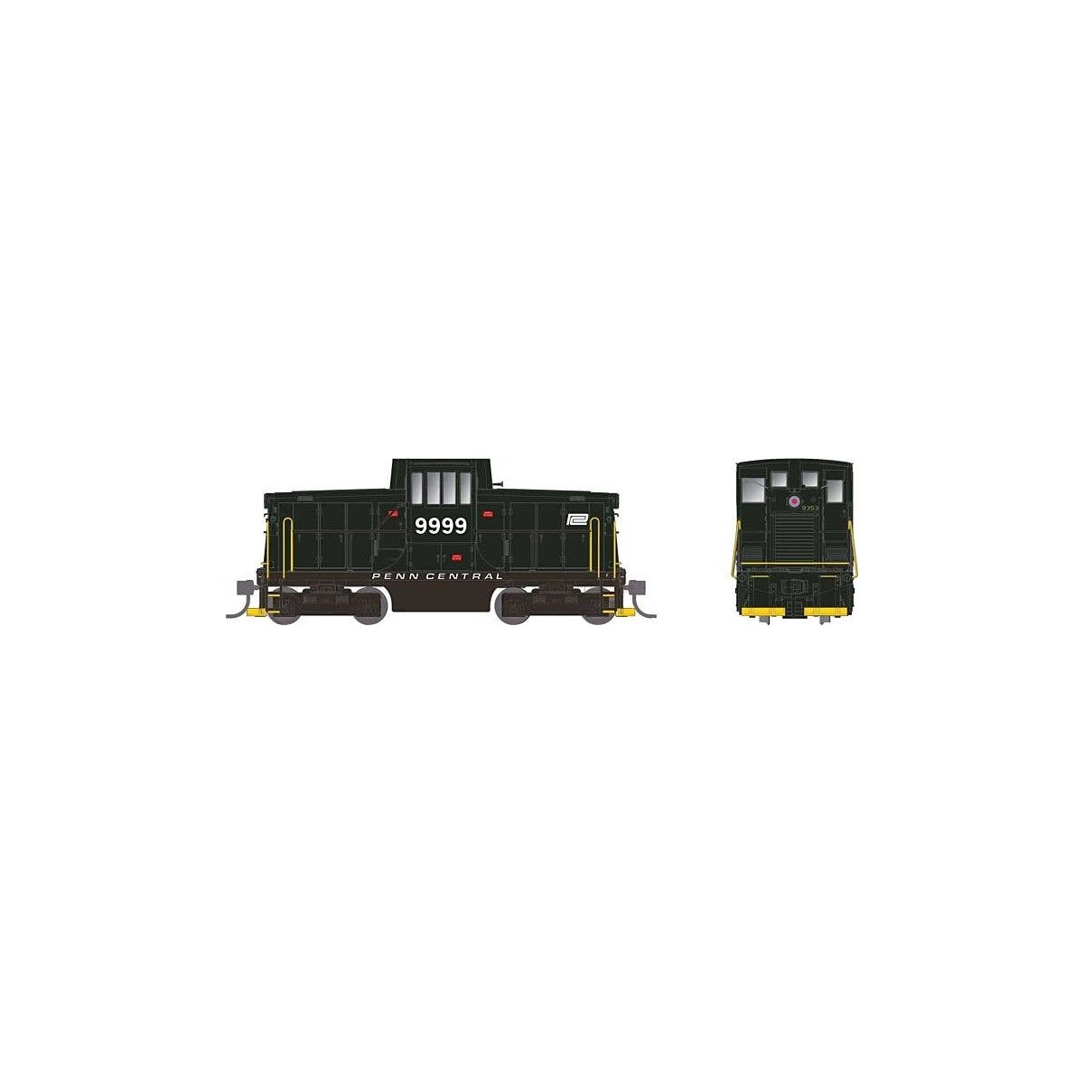 GE 44-Tonner - Standard DC -- Penn Central 9999 (black, white), HO, Rapido Trains Inc 48063