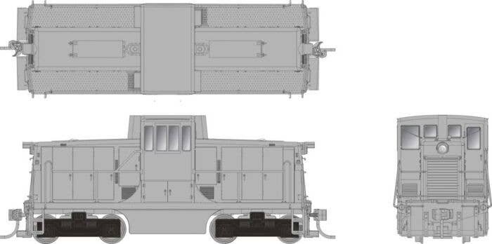 GE 44-Tonner - Standard DC -- Undecorated - Phase II Body, HO, Rapido Trains Inc 48096