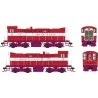 Baldwin S12 - Standard DC -- Auto Train 621 (red, purple, white), HO, Bowser Manufacturing Co. 25473