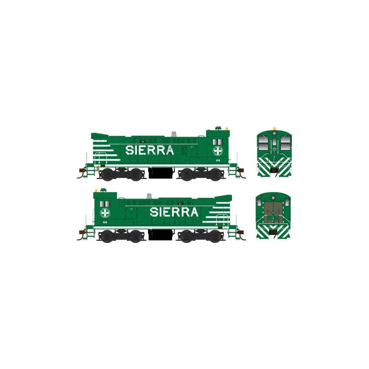 Baldwin S12 - Standard DC -- Sierra Railroad 42 (green, white), HO, Bowser Manufacturing Co. 25485