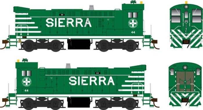 Baldwin S12 - Standard DC -- Sierra Railroad 42 (green, white), HO, Bowser Manufacturing Co. 25485