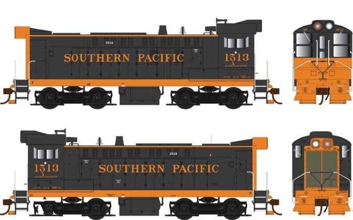 Baldwin S12 - Standard DC -- Southern Pacific 2130 (black, orange), HO, Bowser Manufacturing Co. 25490