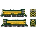Baldwin VO660 - Standard DC -- Chicago & North Western 1237 (yellow, green, Streamliners/400 Slogans), HO, Bowser Manufacturing 