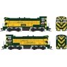 Baldwin VO660 - Standard DC -- Chicago & North Western 1237 (yellow, green, Streamliners/400 Slogans), HO, Bowser Manufacturing 