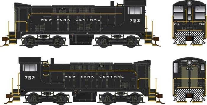Baldwin VO660 - Standard DC -- New York Central 754 (black, white), HO, Bowser Manufacturing Co. 25500