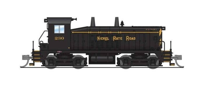 EMD SW7 - Standard DC - Stealth -- Nickel Plate Road 230 (black, yellow), N, Broadway Limited Imports 9384
