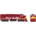 EMD F9AM Rebuild w/Large Branch Line Snowplow - Standard DC - Executive Line -- Rock Island 4150 (red, yellow, Billboard Letteri