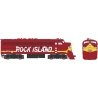 EMD F9AM Rebuild w/Large Branch Line Snowplow - Standard DC - Executive Line -- Rock Island 4150 (red, yellow, Billboard Letteri