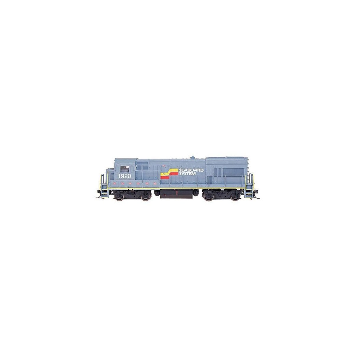 GE U18B w/DCC -- Seaboard System (gray, yellow, red), HO, Intermountain Railway Company 49462