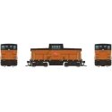 GE 44-Tonner - Standard DC -- Milwaukee Road 991 (orange, black, TMR Logo), HO, Rapido Trains Inc 48009