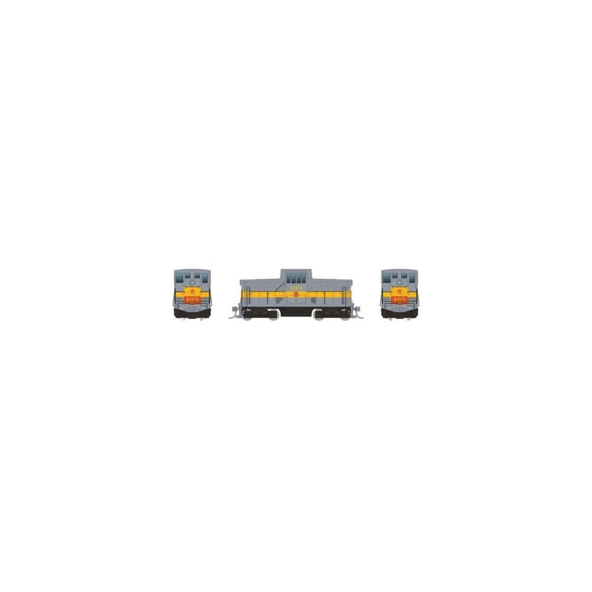 GE 44-Tonner - Standard DC -- New York, Ontario & Western 101 (gray, orange, yellow), HO, Rapido Trains Inc 48017