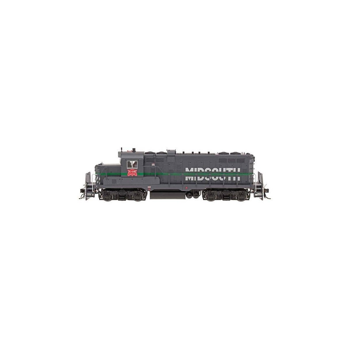 Paducah GP10 w/DCC -- Arkansas-Oklahoma Railroad (Ex-MidSouth, gray, white, green), HO, Intermountain Railway Company 49810