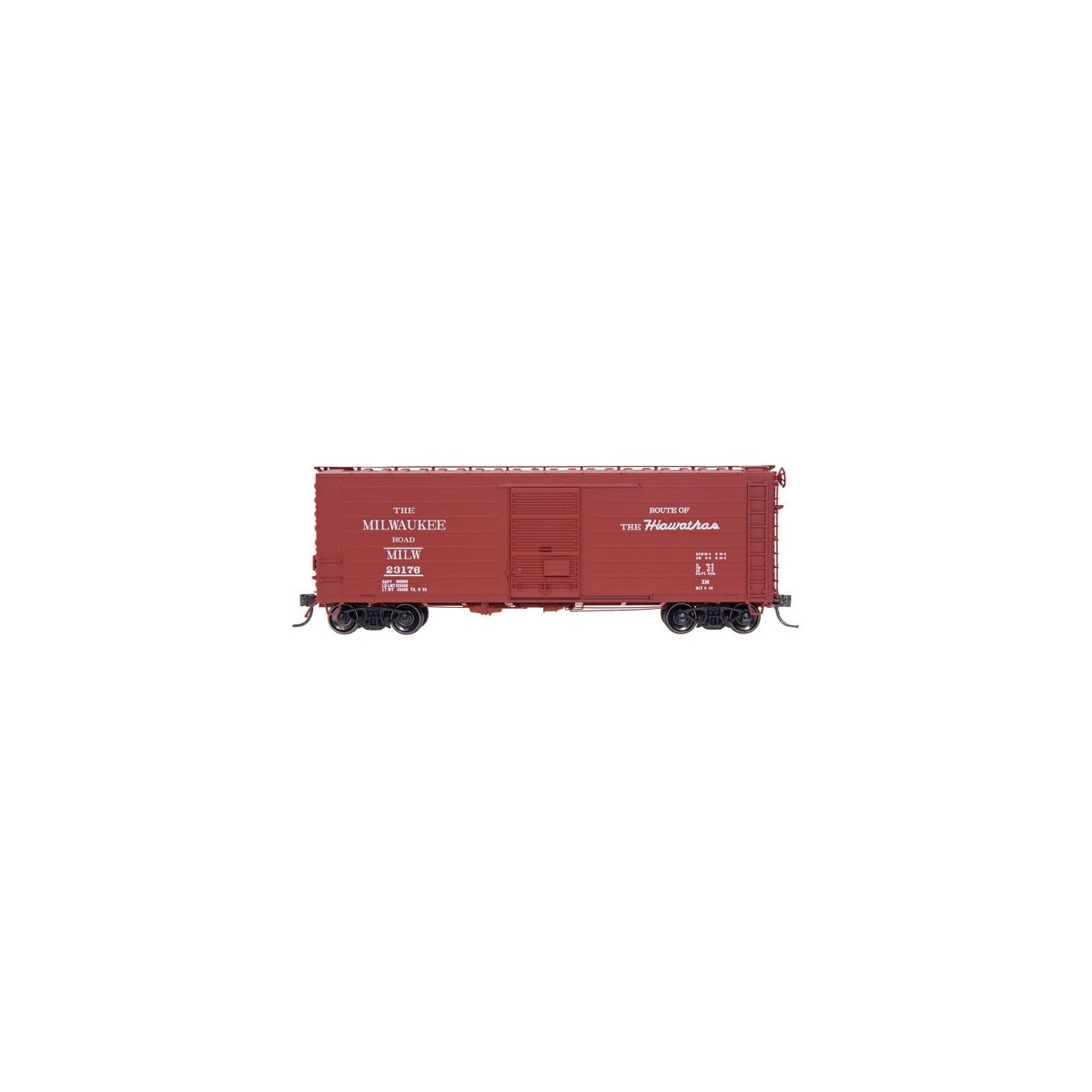 40 Rib-Side Boxcar - Ready to Run - Milwaukee Road - H0 - Walthers 85-48501