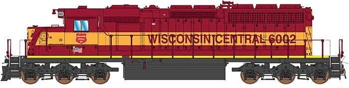 GMDD SD40-2 - Standard DC -- Wisconsin Central (maroon, yellow), N, Intermountain Railway Company 69396
