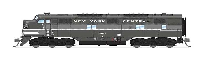 EMD E7A - Standard DC - Stealth Series -- New York Central 4022 (Lightning Stripe 2-Tone Gray), N, Broadway Limited Imports 8796
